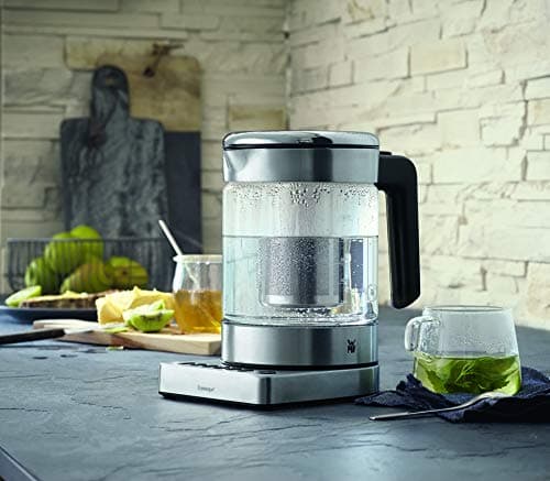 WMF KITCHENminis 0413180012 Electric Glass Teapot Kettle, 1 L, 1900 W, 5 Temperature Levels, Keep Warm, Wireless, Schott Duran Quality, Integrated Tea Filter, Stainless Steel & Compact Design - Image 3