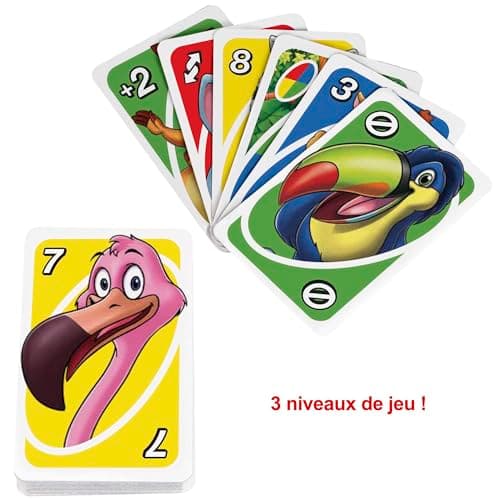 Mattel Games UNO Junior, Family Card Game for Children and Adults, Party Game for Family or Travel Games, 2-4 Players, Toy for 3 Years Old and Up Child, GKF04 - Image 5
