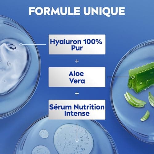 NIVEA Lait corps à l'Aloe Vera Hydratation 72h (1 x 400 ml) - Lait hydratant à l'Acide Hyaluronique pur - Crème hydratante corps rafraîchissante pour peaux normales à sèches - Image 4
