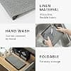 kwmobile Cover Compatible with KitchenAid 4.3-4.8 Liter - Protective Cover with 3 Pockets for Linen Food Processor - Dark Grey - Image 6