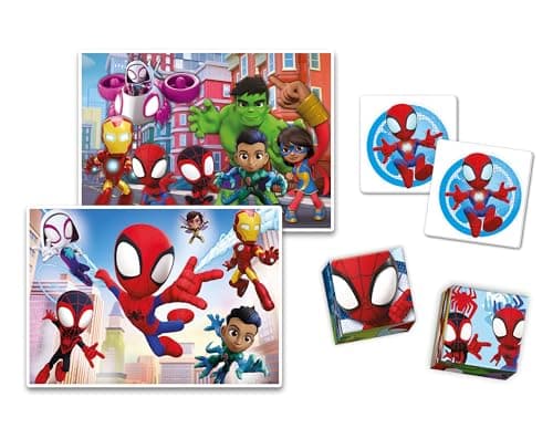 Clementoni Educational Toy 4 in 1 Spidey and His Amazing Friends (Children Puzzle 30 Pieces and 48 Pieces, 6 Cubes, 1 Memo), for Children 3-5 Years, Made in Italy, 18295 - Image 3