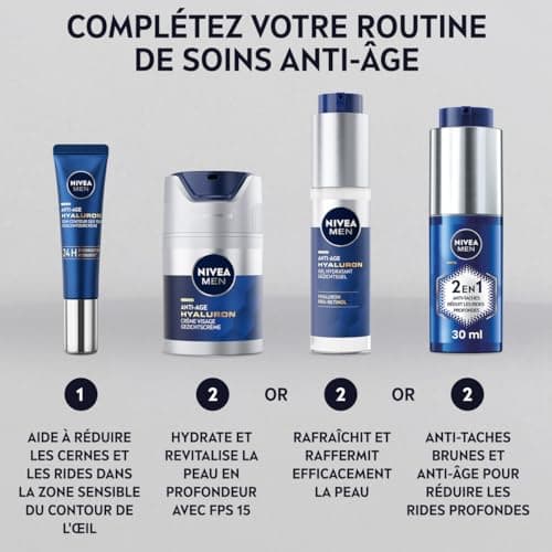 NIVEA MEN Crème de Jour DNAge (1 x 50 ml), Crème visage anti-âge avec Acide Hyaluronique et Créatine, Soin homme hydratant à la protection solaire FPS 15 - Image 7
