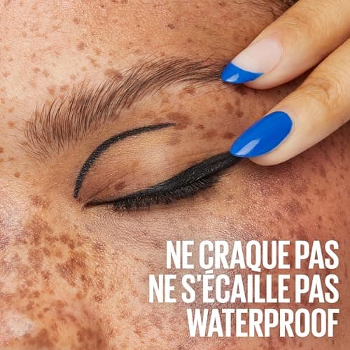 Maybelline New York - Eyeliner Liquide Waterproof - Couleur Intense Tenue Longue Durée 24H - Sans Transfert - Applicateur Feutre Précis - Tattoo Liner Dip Ink - Teinte : Black Tray (noir) - Image 5