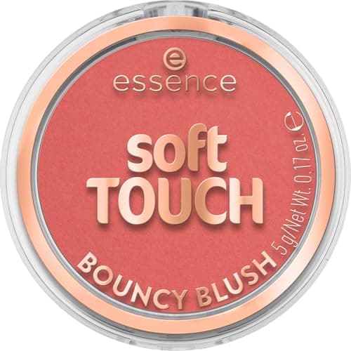 essence soft TOUCH BOUNCY BLUSH 30 exotic daisy, cream-to-powder blush, vibrant coral shade, matte finish, soft and caring texture, 5 g - Image 4