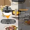 Air Fryer Accessories for Instant Pot Vortex 6 in 1 6 QTXL, Air Fryer Stove Grill Replacement Mat Square Air Fryer, Replacement Crisper Plate 23 x 24.2 x 0.1 cm - Image 5