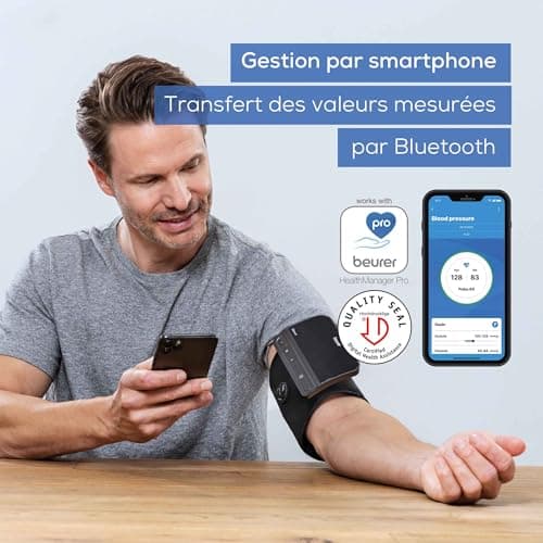 Beurer BM 81 easyLock Arm Blood Pressure Monitor, Simple Use Without Cable, Clinically Validated, Rotating Armband, Soft and Fast Measurement, Transfer to Apple Health and More - Image 7