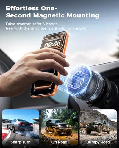 MRGLAS 2025 Upgraded Magnetic Cell Phone Holder with Magnet for Magsafe Car, Mobile Phone Holder with Vacuum Suction Cup, Wall and Shower Mounts - Image 7