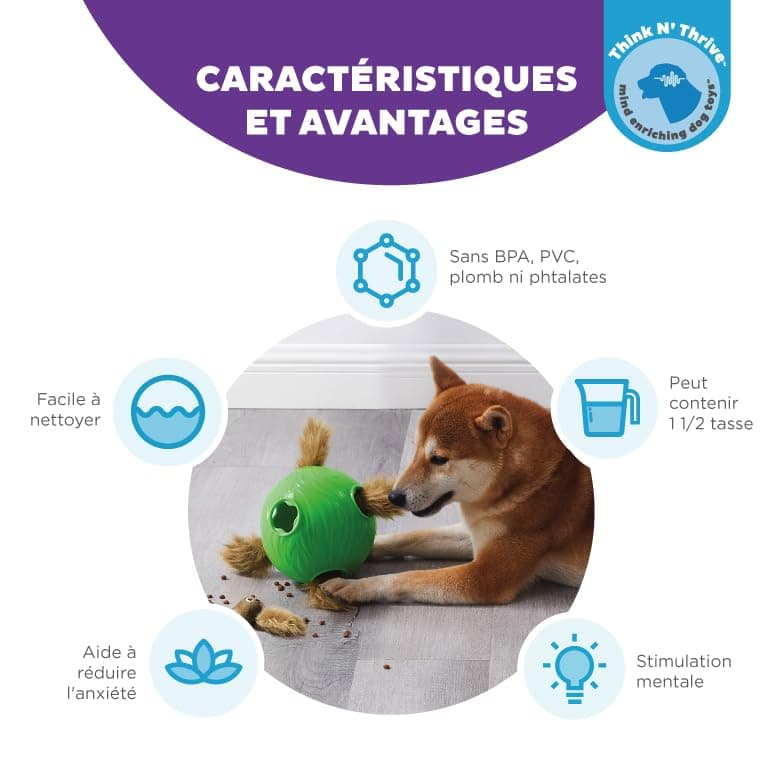 Outward Hound Nina Ottosson by Dog Snuffle N' Treat Ball GRN - Image 3