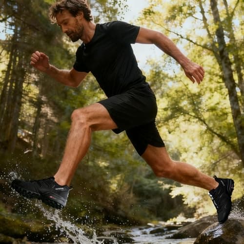 Men's Trail Shoes, Trekking, Outdoor Fitness Walking Shoes, Breathable Non-Slip Running Shoes - Image 4
