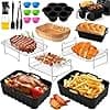 Air Fryer Silicone Mould for Ninja Foodi MAX Dual Zone Air Fryer AF400EU, AF300EU 7.6-9.5L, Air Fryer Accessories with Rack Racks, Cake Mould, Bread Pan - Image 3