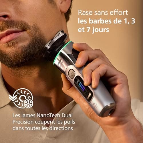 Philips i9000 Prestige Ultra Shaver, 100% Waterproof Electric Shaver, Skin IQ Pro Technology, Triple Lift & Cut System, 360 Rotating NanoTech Precision Blades, 5 Shaving Modes, XP9404/38 - Image 8