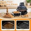 4 Pieces Air Fryer Accessories, Silicone Cover Flat Accessories for Ninja CRISPi FN101EU, 2 Moulds + Splash Guard + Reusable Mat 3.8 L 1.4 L - Image 6