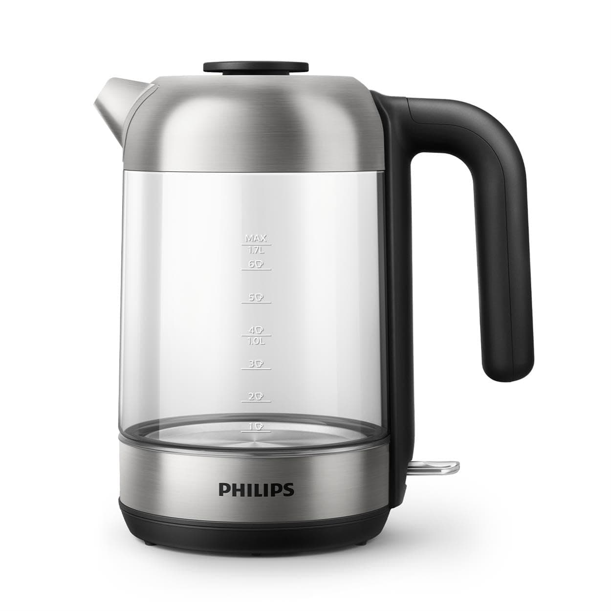Philips Philips 5000 Series Glass Electric Kettle - 1.7L Capacity, Flat Resistance for Fast Boiling, Anti-Limescale Sieve, 360° Wireless Base, Removable Lid, Blue Indicator Light (HD9339/80)