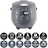 Yum Asia Panda Mini Rice Cooker with Ninja Ceramic Bowl and Advanced Fuzzy Logic (3.5 Cups, 0.63 Litre) 4 Rice Cooking Functions, 4 Multicooker Functions, 220-240V (Cobalt Grey) - Image 3