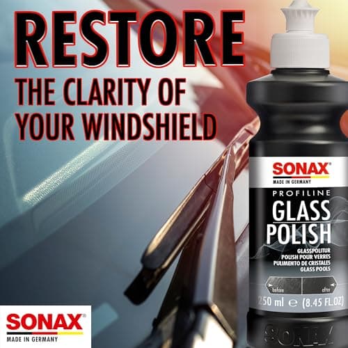 SONAX PROFILINE Glass Polish (250 ml) polish sans silicone pour éliminer micro rayures et taches sur vitres automobiles | Réf: 02731410 - Image 7