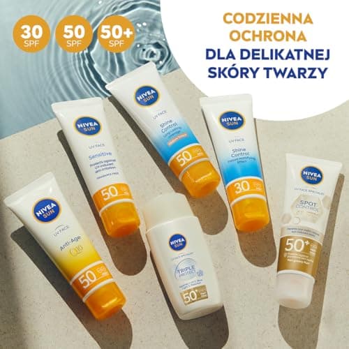 NIVEA SUN Triple Protect Light Sun Fluid SPF50+, Anti-UV, Blue and Pollution Face Sunscreen - Image 6