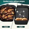 Silicone Air Fryer Mould for Philips 2000 Series 6.2L, 3 Piece Air Fryer Mould for Philips 6.2L NA230, Reusable Dish Airfryer - Image 5