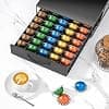 Metal Nespresso Vertuo Capsule Holder, Storage for 50 Nespresso Vertuo Capsules and 50 Dolce Gusto Capsules - Drawer Organizer and Stand for Coffee Machine - Image 5