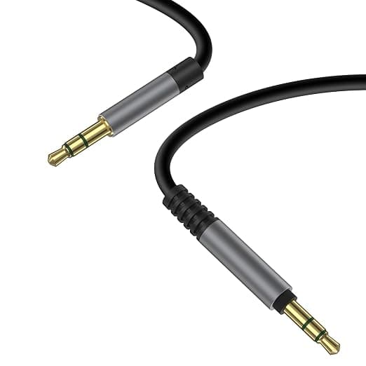 Audio Cable for Studio Pro, Sony WH-1000XM5, Skullcandy Crusher ANC 2, Soundcore Space One Pro, ATH-M50xBT2, Replacement Aux Cord 3.5mm to 3.5mm (4.9ft/1.5m) - Image 1