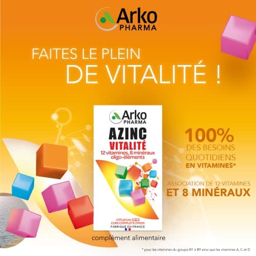 Azinc Vitalité - Réduit la fatigue due au surmenage, soutient les performances intellectuelles, dès 15 ans - 120 gélules - Image 4
