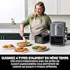 NINJA Double Stack XL Deep Fryer, Oil Free Deep Fryer, Vertical 2-Drawer Deep Fryer, 4 Cooking Levels, 2 Drawers and 2 Racks, Compact Design, 9.5L Capacity, 6 Cooking Functions, 8 Servings, Grey SL400EU - Image 6