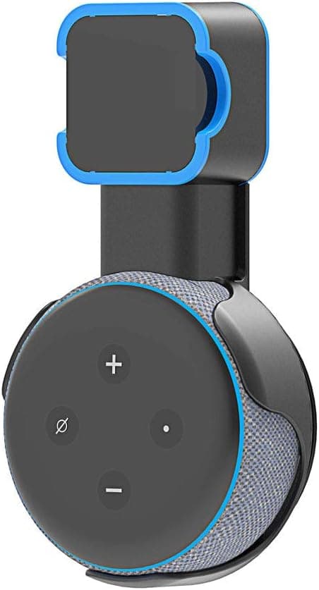 Compatible with Amazon Echo Dot 3rd Holder, Wall Mount, Stand, Accessories with Integrated Cable Management, No Screws Required, Speaker Accessories Rack (Amazon Echo Dot 3rd, Black) A333 - Image 1