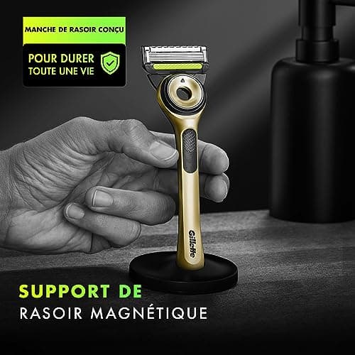 Gillette Labs Men's Razor, Limited Edition with Exfoliating Bar, Cleans Skin Before Blades, 5 Sharp Blades For Close Shave, With Refills - Image 5