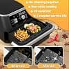 Silicone Air Fryer Mould Accessories for Ninja Air Fryer 10.4L AF500EU/COSORI 10L/COSORI Dual Zone 10L Twinfry Airfryer, Reusable Silicone Reusable Dish, Grid Racks, Grid Grid - Image 5