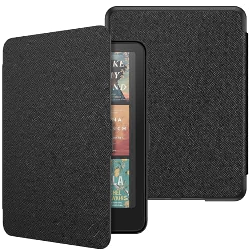 FINTIE Étui pour 7" Kindle Paperwhite (12e Génération, 2024) et Kindle Colorsoft (1re Génération, 2025/2024), Coque Fine et Léger, Housse Réveil/Veille Automatique, Noir - Image 2