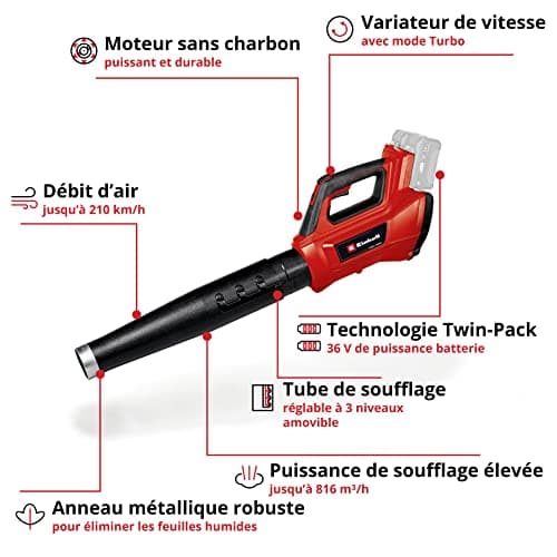 Einhell Professional GP-LB 36/210 Li E-Solo Power X-Change Cordless Leaf Blower (36V, Blow Power 816 m³/h, Carbon Free Motor) Delivered without Battery or Charger - Image 4