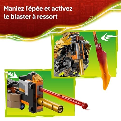 LEGO Ninjago The Mission of Robot Cole and Dragon Zane - Ninja Toy with Action Figure, 3 Minifigures & Sabre - Birthday Gift for Boys from 7 Years & Fans 71854 - Image 5
