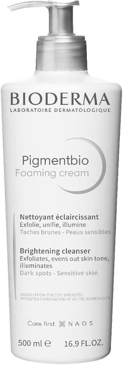 BIODERMA Pigmentbio Foaming Cream - Exfoliating Anti-Aging Cleanser, Masks Dark Spots - Removes Blemishes - Dermatologically Tested - Sensitive Skin - Pump Bottle 500ml - Image 1