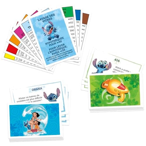 Jeu de Plateau Monopoly édition Disney Stitch - Version française, Jeu de société Familial et multijoueur pour Enfants, Ados et Adultes, Jeu de société, Dès 8 Ans - Image 6