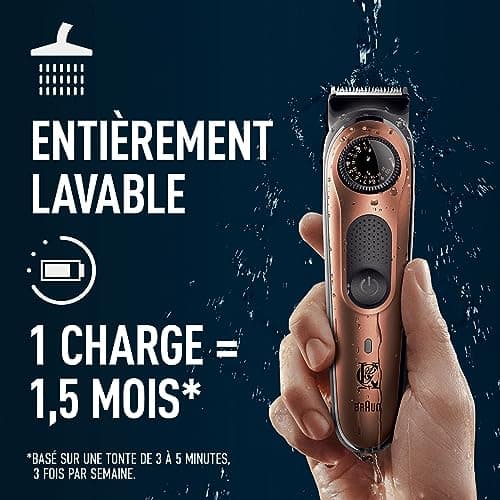 King C.Gillette Tondeuse A Barbe Electrique Homme PRO Avec Molette De Précision Pour 40 Réglages De Longueur, Lames De Longue Durée, Autonomie 80 minutes - Image 4