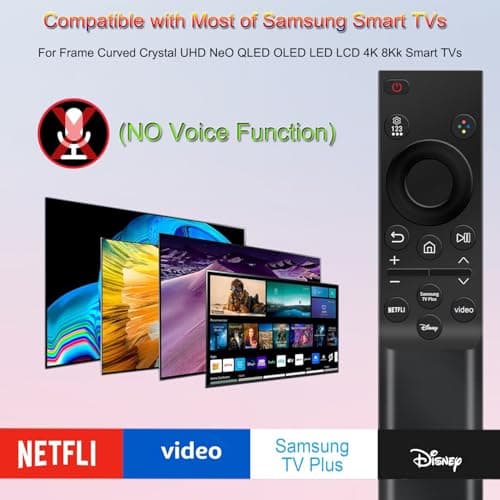 Universal Remote Control for Samsung TV, Remote Control Replacement for Samsung Crystal QLED OLED Curved HDTV 4/8K UHD, Curved Shape, Smart TV Series. - Image 7