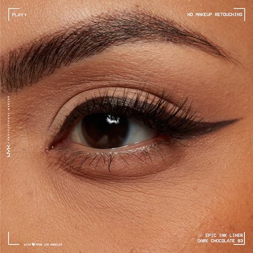 NYX Professional Makeup Eyeliner Liquide à Pointe Feutre Epic Ink Liner, Waterproof, Formule Vegan, Teinte : Dark Chocolate - Image 3