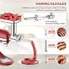 COFUN Meat Mincer and Vegetable Cutter Accessories for KitchenAid Pastry Processor, Includes Kitchen Aid Meat Grinder Accessory and Vegetable Cutter Set - Image 5