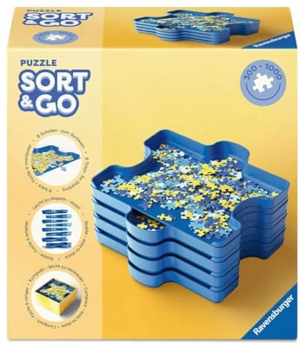 Ravensburger - Puzzle Coin Sorter - Stackable - Puzzles from 300 to 1000 pieces - 8 Plastic Sorting Bins - Puzzle Accessories - 12001674 - Image 2