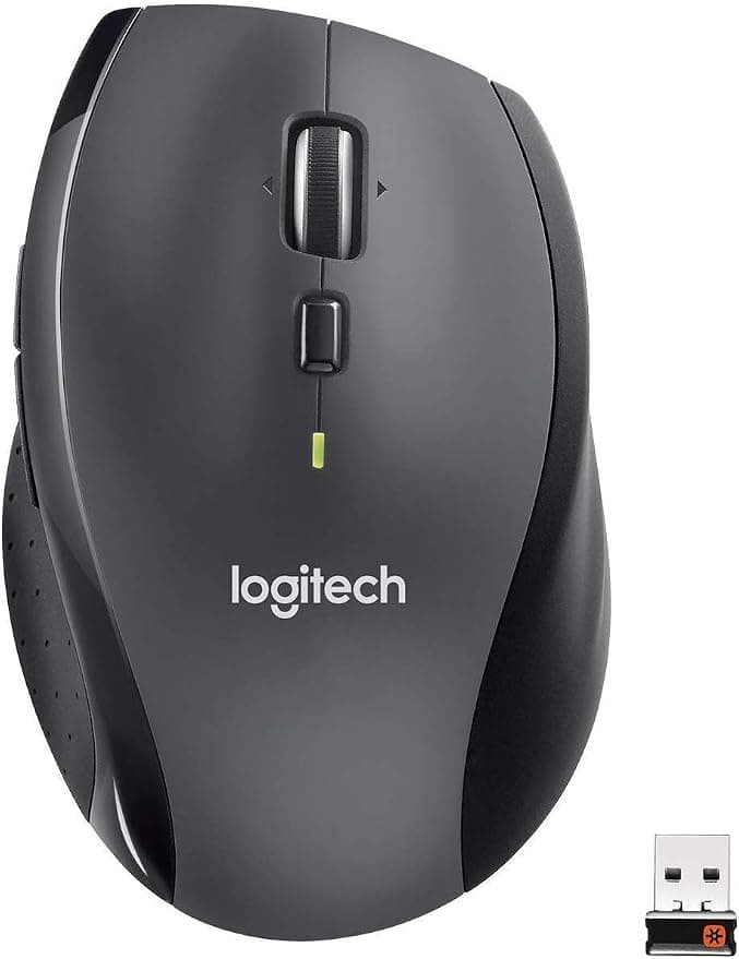 Logitech M705 Wireless Mouse for Windows, Mac, Chrome for Laptop and Computer - Black (Refurbished) - Image 1