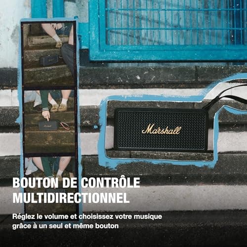 Marshall Middleton II Enceinte Bluetooth Portable Plus de 30 Heures d'autonomie, étanchéité IP67 - Noir et Laiton - Image 6