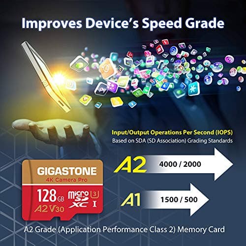 Gigastone 128GB Micro SD Card, 4K Video Recording for GoPro, Action Camera, DJI, Drone, Nintendo Switch, R/W up to 100/50MB/s MicroSDXC UHS-I U3 A2 V30 C10 Memory Card - Image 7