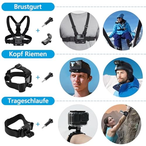 Accessory Kit for GoPro Hero 13 Black, oGoDeal Action Camera Including Waterproof Case, Screen Protector, Bike Stand, Floating Handle - Image 6