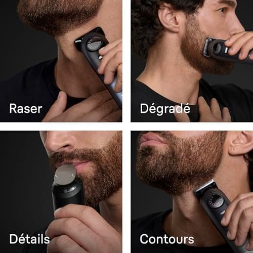 Braun Tondeuse À Barbe Series 7, + 12 Outils de Barbier, Lame ProBlade Affûtée Et Inusable, Jusqu'à 120 Min D'autonomie, 40 Longueurs, Étanche, Molette De Précision Et Verrouillage, BT7545, Gris - Image 7