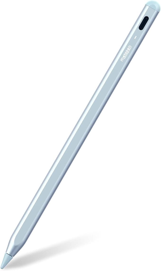 Metapen A8 Stylus Pen Compatible with Apple iPad 2018-2025 for iPad 11 A16/10/9/8/7/6,Pro 3/4/5/6/M4,Air 3/4/5/M2/M3,Mini 5/6,Pencil Quick Charge,Palm Rejection,Tilt Detection (Blue) - Image 1