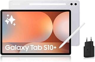 Galaxy Tab S10+ 12.6 Inch WiFi 256 GB, Android Tablet with Galaxy AI, Silver, S Pen + 25W Fast Mains Charger Included, FR Version