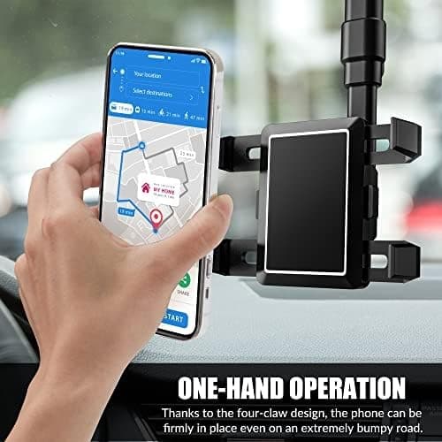 SXhyf Car Phone Holder, 360 Degree Rotating and Retractable Car Phone Holder, 2023 Portable Car Holder, Mobile Phone Stands for 4-7 in Smartphone (Black) - Image 5