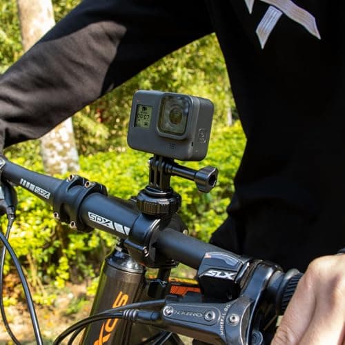 Handlebar Clamp Mount Motorcycle Bike Clamp Mount Tube Mount Compatible with GoPro Hero 13 12 11 10 9 8 7 6 5 Session DJI Action Cameras - 360 Swivel - Image 7