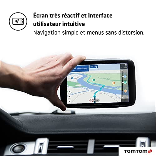 TomTom GPS Voiture GO Discover, 5 Pouces, Info Trafic, Alertes de Zones de Danger, Cartes Monde, Mise à Jour Rapide Via WiFi, Parking, Prix du Carburant, Fixation Magnétique Alimentée Noir - Image 6
