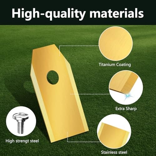 45 Replacement Blades for Lawnmower, Titanium Blades for All Husqvarna Automower, Gardena, Yardforce Robots (3g - 0.75mm) + 45 Screws - Image 5