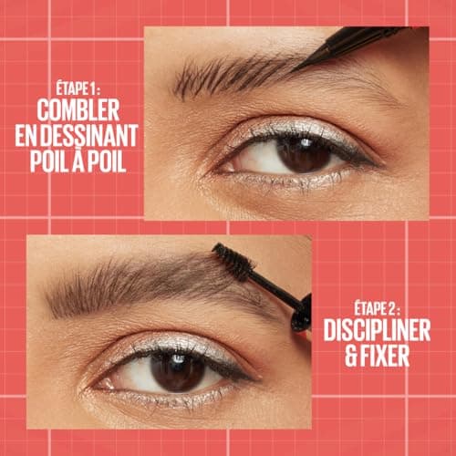 Maybelline New York - 2-in-1 Brow Felt & Gel - Double Tip for Filling, Drawing and Fixing Brows - Build a Brow - Shade: Deep Brown (260) - Image 6